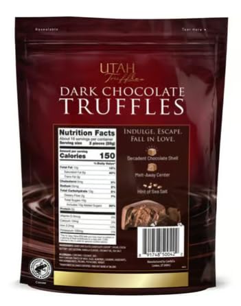 The Nut Garden Truffle Bites 32-piece display bag, individually wrapped for gifting or sharing.