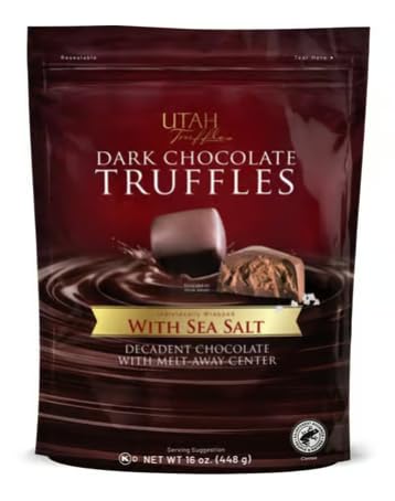 The Nut Garden Truffle Bites with dark chocolate and sea salt, a gluten-free indulgence for any time.