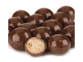 The Nutty Fruit House wrapped malt balls, convenient for gifting and occasions.