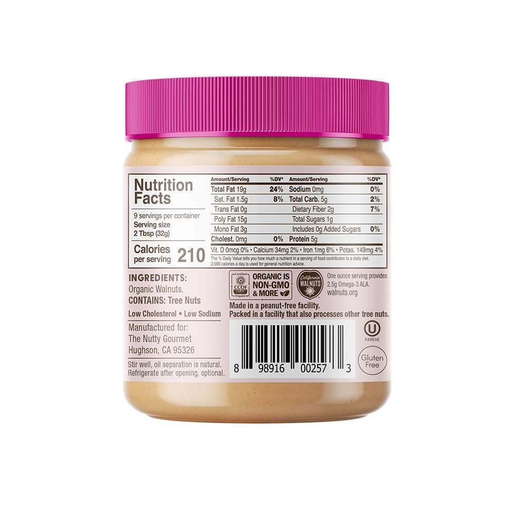 The Nutty Gourmet keto-friendly walnut butter plate, snack-ready.