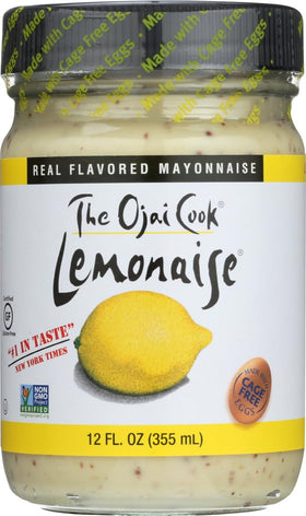 The OJAI COOK Lemonaise jar ready for zesty sandwich spreads.