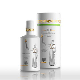 Laurel & Flame Fresh bottle by The Olive Temple showing polyphenol-rich EVOO for salads