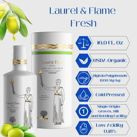 Laurel & Flame Fresh pour highlights smooth mouthfeel ideal for drizzling