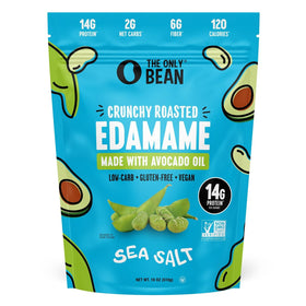 The Only Bean 18-oz pouch on-the-go snacking option for busy moments.
