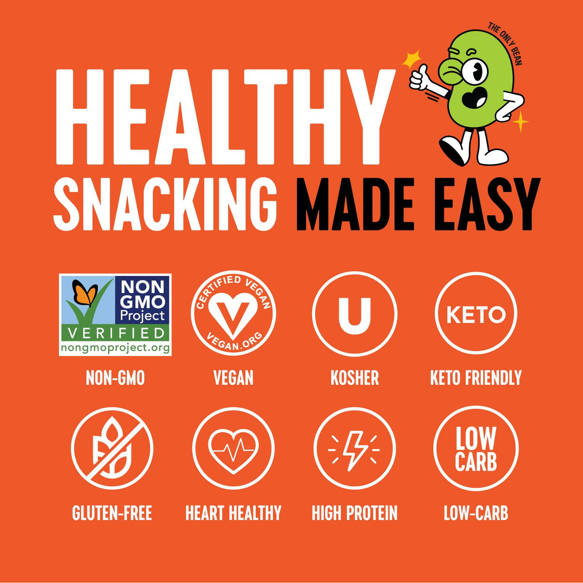 The Only Bean Buffalo Edamame Snacks on desk for a quick protein boost while working.