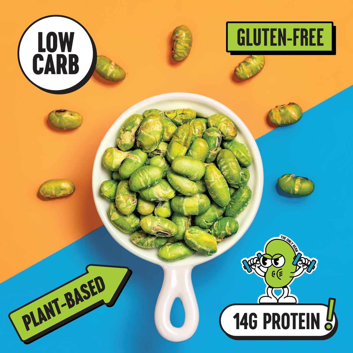 The Only Bean Buffalo Edamame bag pairs bold heat with a grab-and-go protein boost.