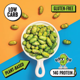 The Only Bean Buffalo Edamame bag pairs bold heat with a grab-and-go protein boost.
