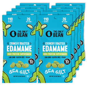 The Only Bean Crunchy Edamame Sea Salt serving ready to enjoy.
