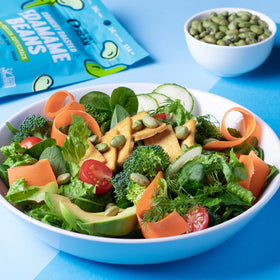 The Only Bean Edamame snack on the go, ideal for gym, commute, or desk.