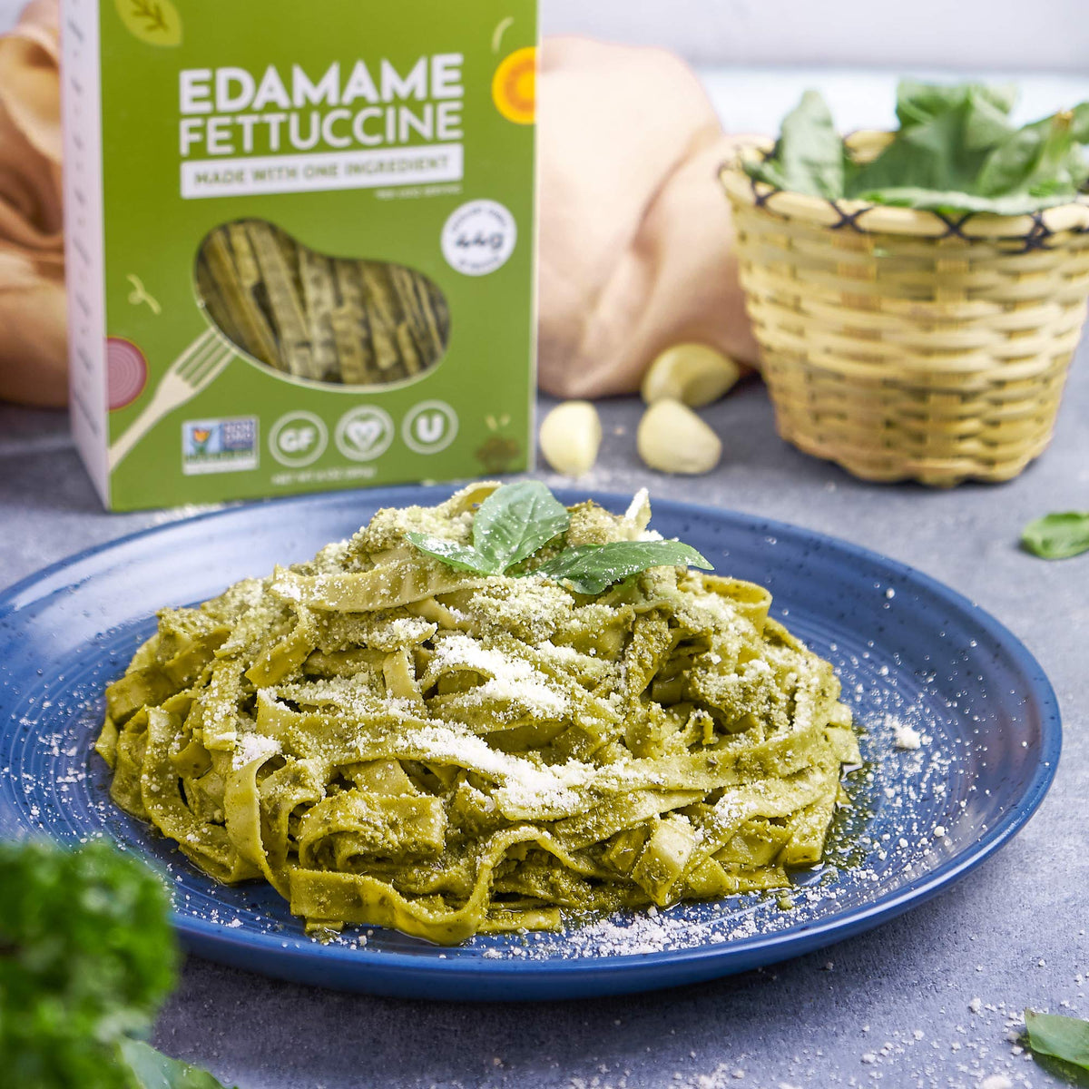 The Only Bean nutrition label highlights high protein and fiber per serving