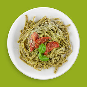 The Only Bean family dinner features plant-based pasta in a cozy setting
