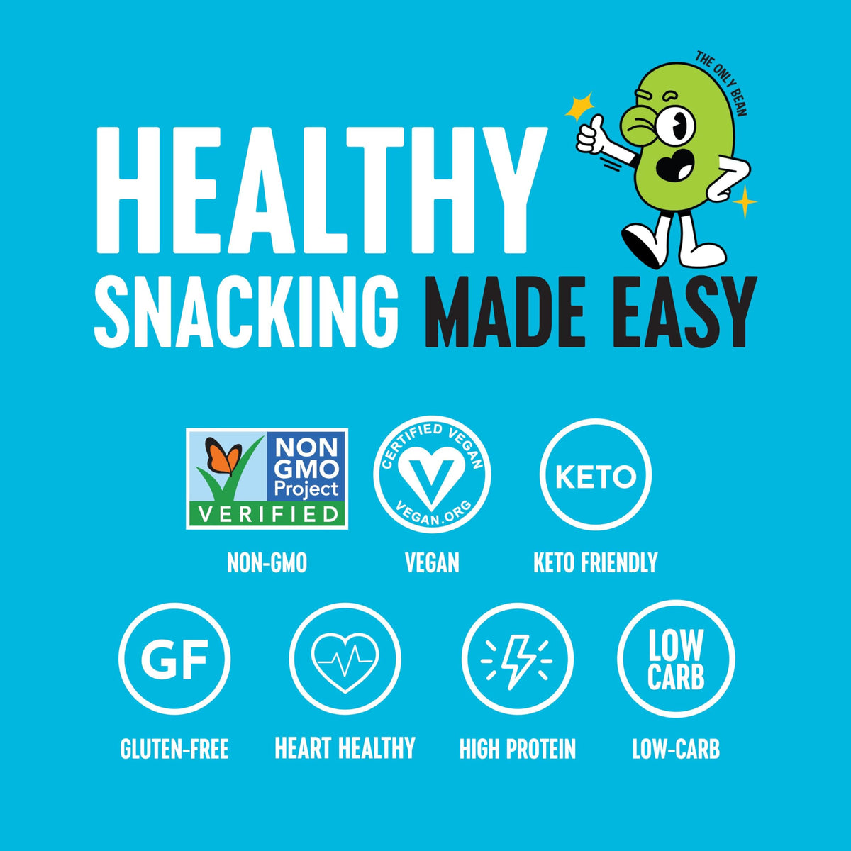 The Only Bean Crunchy Roasted Beans high protein snack crunch