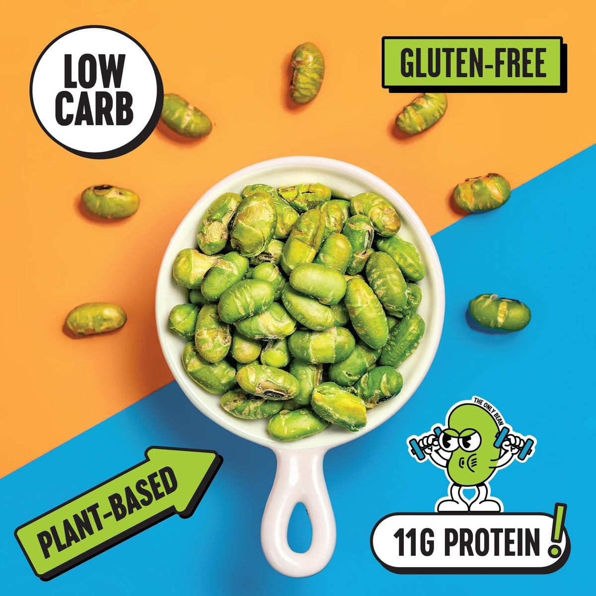 The Only Bean Wasabi Soy Sauce flavor high protein snack with bite