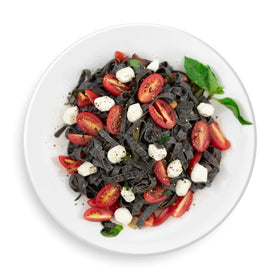 The Only Bean pasta uses a single ingredient black soybeans.