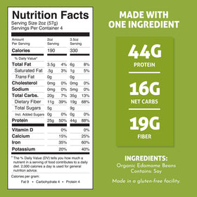The Only Bean organic noodles package signals USDA organic and clean ingredients.