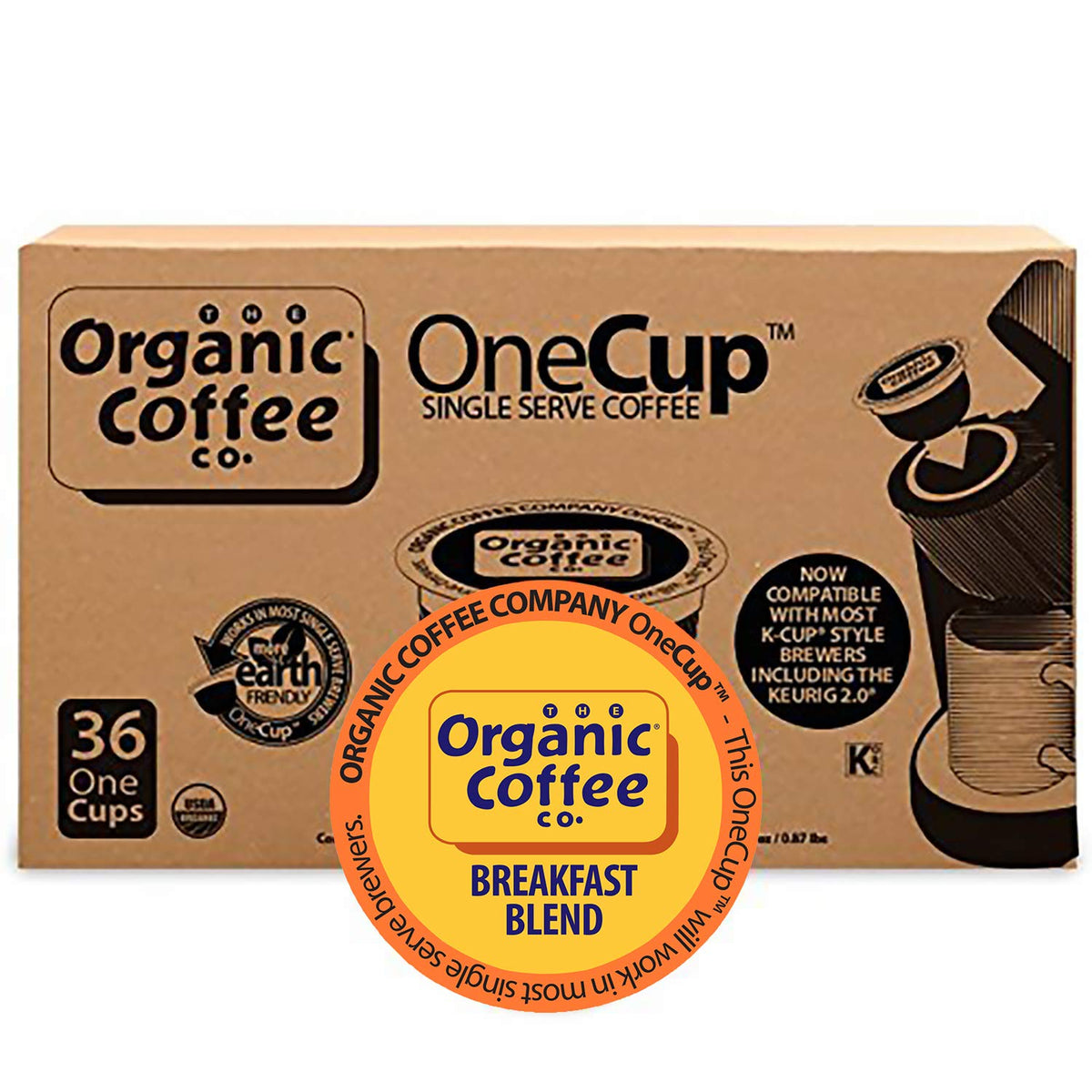 The Organic Coffee Co. Compostable pods reduce waste while maintaining flavor and convenience.