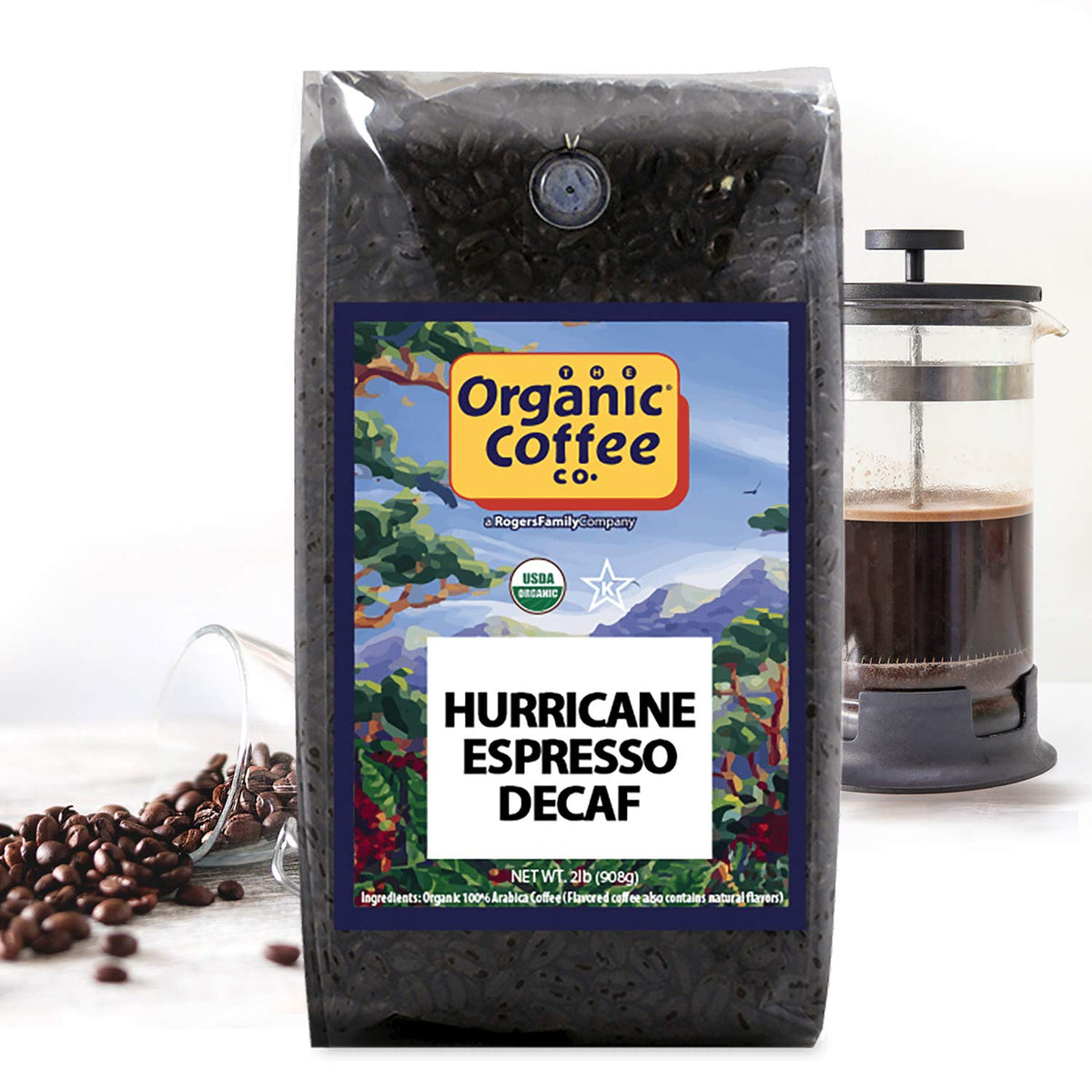 The Organic Coffee Co. Hurricane Espresso Pour-Over captures steady aroma for manual brews.