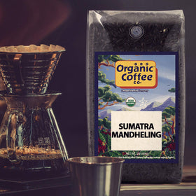 The Organic Coffee Co. Sumatra Mandheling brew-ready mug scene for morning ritual