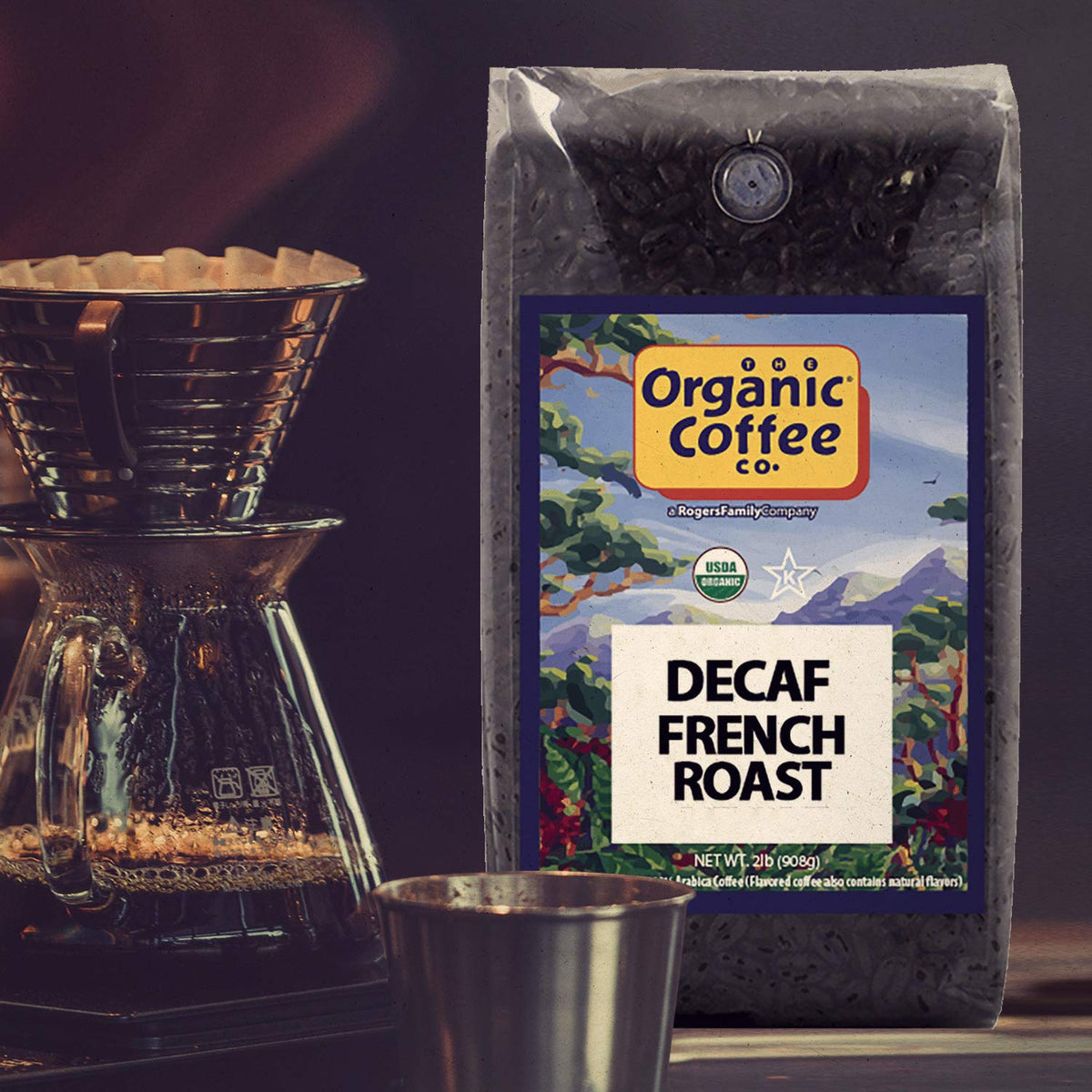 The Organic Coffee Co. sustainable farming imagery emphasizing eco-friendly sourcing
