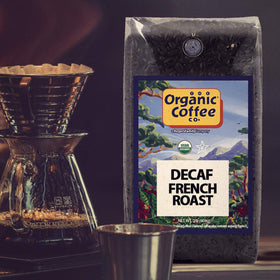The Organic Coffee Co. sustainable farming imagery emphasizing eco-friendly sourcing