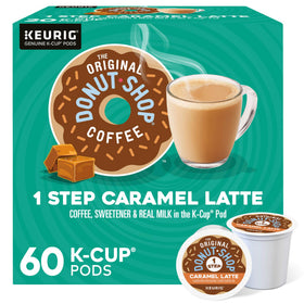 The Original Donut Shop Caramel Latte pod ready for a smooth home brew.
