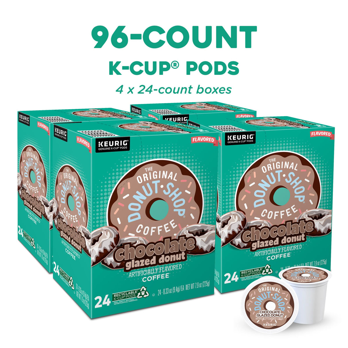 The Original Donut Shop coffee aroma K-Cup pod delivers a quick, delicious brew.