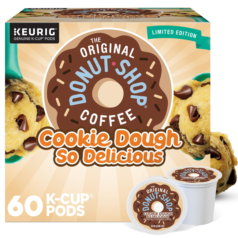 The Original Donut Shop Cookie Dough So Delicious pod front view showing branding and flavor cues