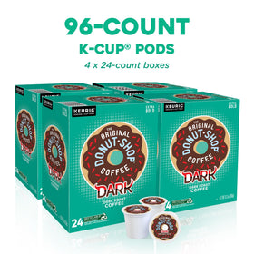 The Original Donut Shop Dark roast K-Cups close-up showing rich color.