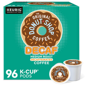 The Original Donut Shop Decaf K-Cup Pods packaging ready for daily coffee ritual.