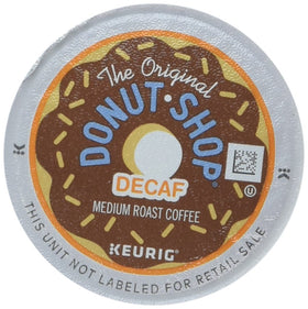 The Original Donut Shop Decaf K-Cups pack front, convenient, mess-free mornings