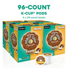 The Original Donut Shop Duos Coconut Mocha pods ready for Keurig brewing