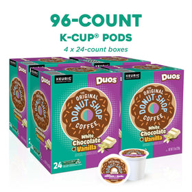 The Original Donut Shop Duos cup pour, showcasing creamy notes for a pleasant morning.