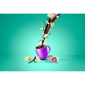 The Original Donut Shop Duos morning ritual cup beside the brand logo.