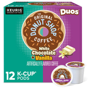 The Original Donut Shop Duos packaging with 12-count K-Cup pods for quick mornings.