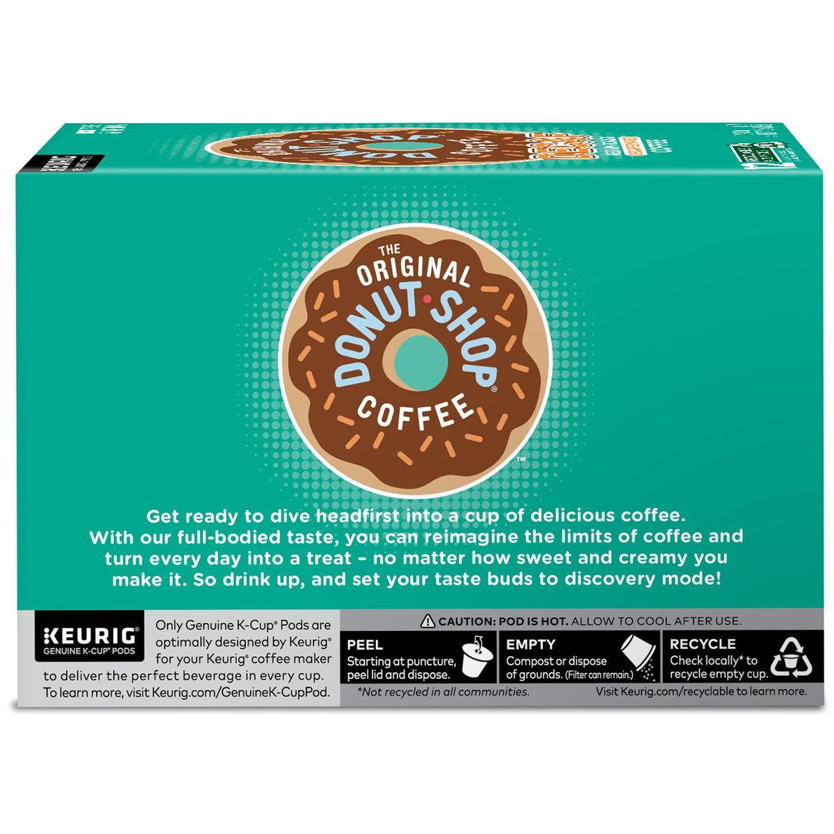 The Original Donut Shop extra bold pods for a richer morning cup.