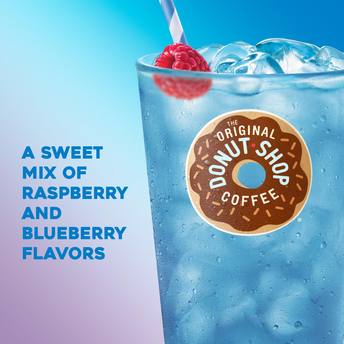 The Original Donut Shop Iced Refreshers brew-over-ice setup inspires easy at-home café moments.