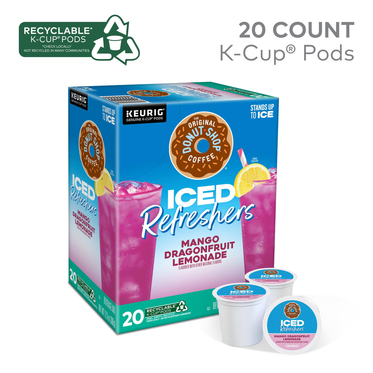 the original donut shop iced refreshers pod ready to brew over ice for a chill coffee moment