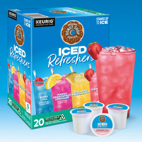 Recyclable K-Cup pods from The Original Donut Shop Iced Refreshers.