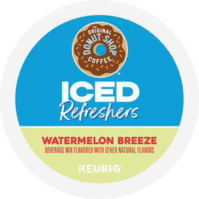 The Original Donut Shop Watermelon Breeze over-ice brew image with crisp, cool finish.