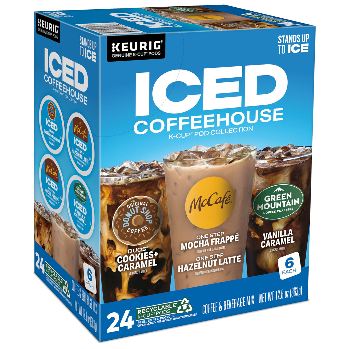 The Original Donut Shop Iced Duos pods ready to brew a refreshing iced coffee