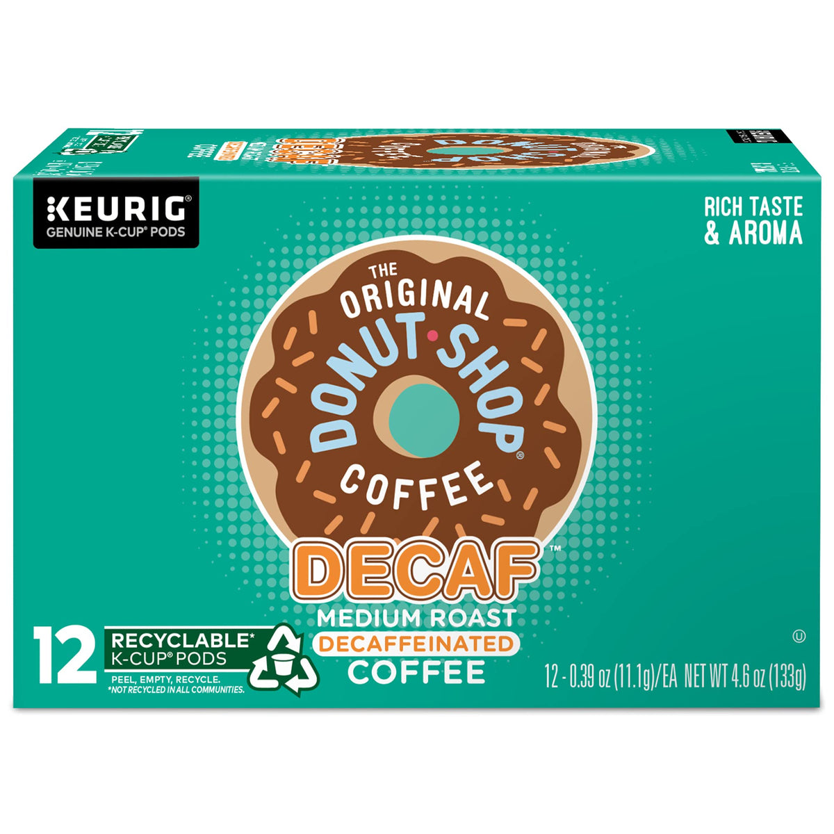 The Original Donut Shop medium roast coffee pods offering balanced flavor.