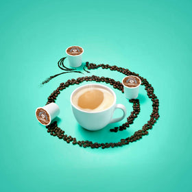 Pour of creamy cappuccino with real dairy notes.
