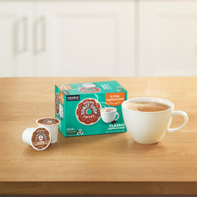 Keurig-compatible One-Step cappuccino pods by The Original Donut Shop.