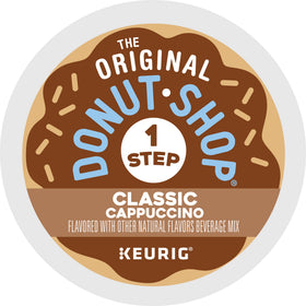 Kosher-certified One-Step Classic Cappuccino pods by The Original Donut Shop.