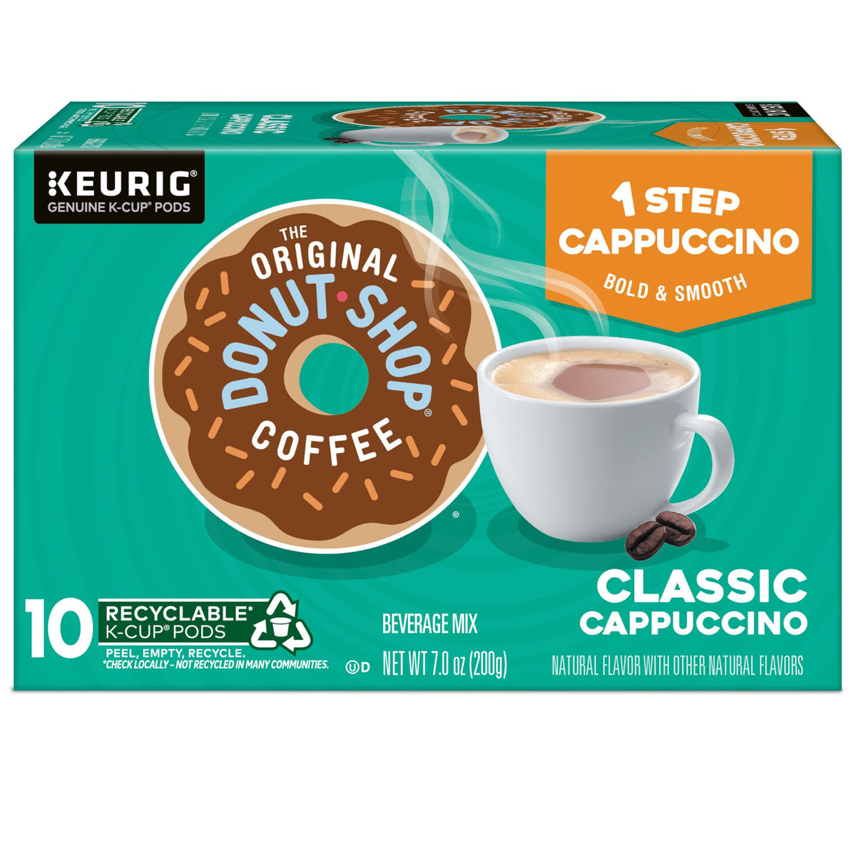Recyclable K-Cup pods from The Original Donut Shop for easy disposal.