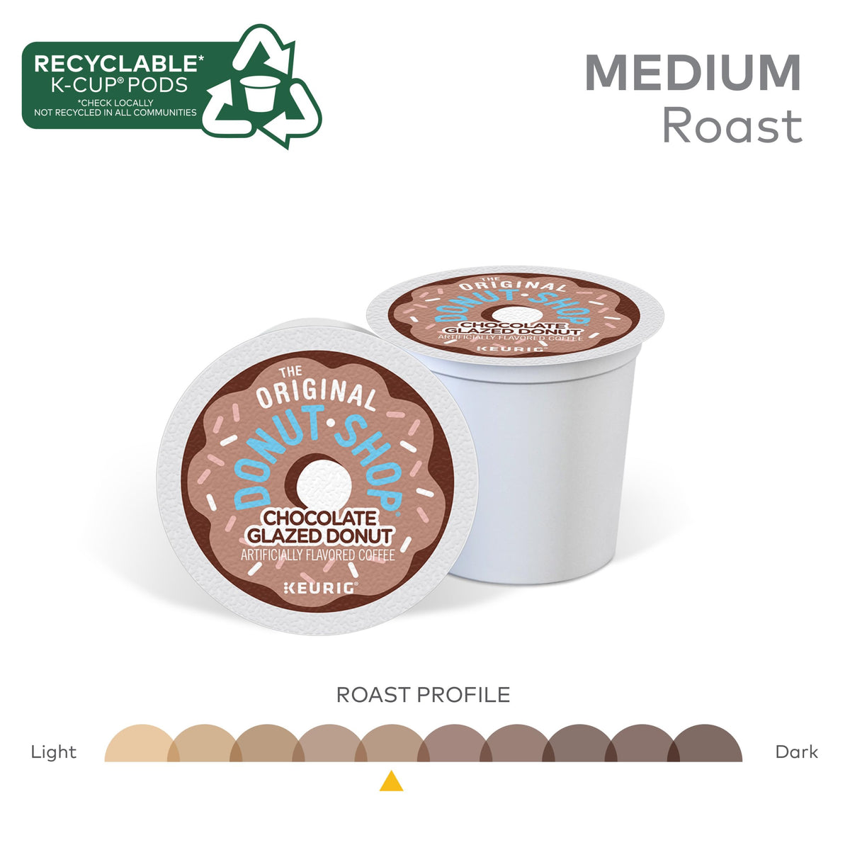 Recyclable K-Cup packaging supports easy disposal after a delightful coffee moment.
