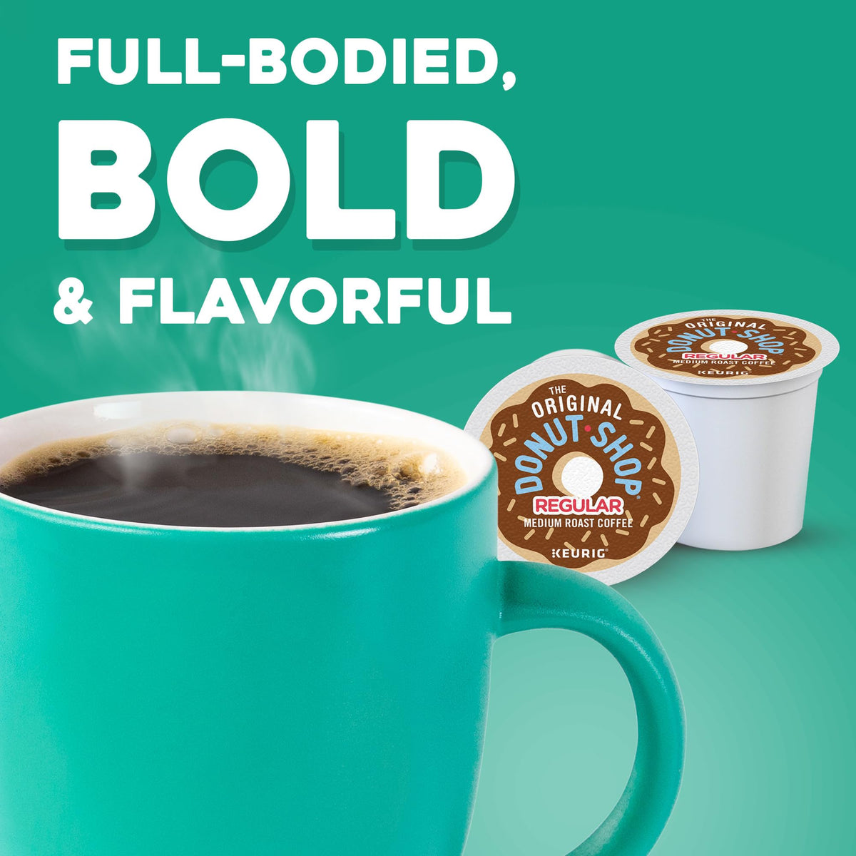 The Original Donut Shop Regular K-Cup pod loaded in a Keurig brewer