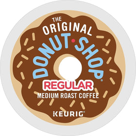 Brewing with a Keurig machine for a smooth medium roast cup.