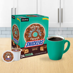 The Original Donut Shop Snickers coffee K-Cup pod benefits consistency and flavor.