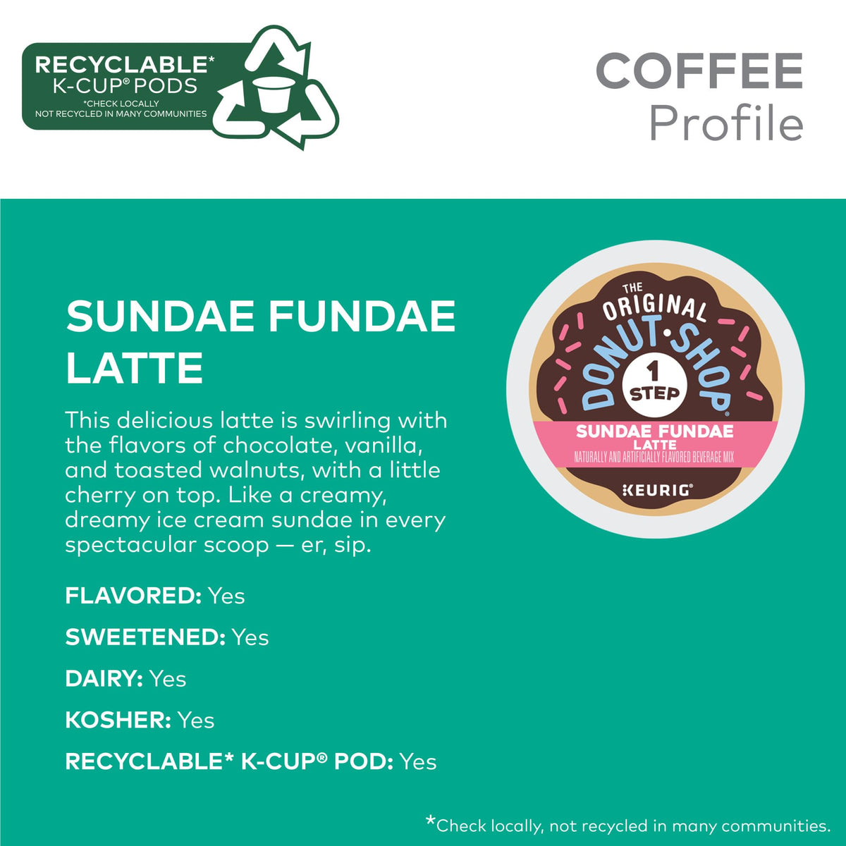 Keurig-compatible pod ready for quick, consistent latte moments